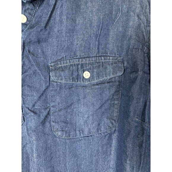 Coolibar Long Sleeve Chambray Denim Tunic Top Women Plus size 3X UPF 50+ Blue - Picture 9 of 16